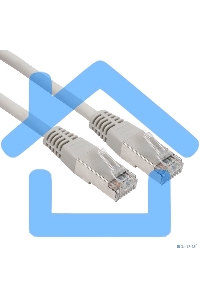 Пaтч-корд F/UTP Rexant, кат.6, RJ45-RJ45, экранированный, PVC серый, 0,5м
