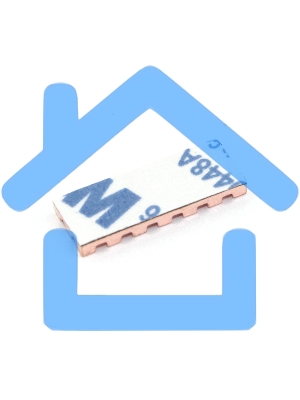 Медный радиатор 8х22х2 мм с термоскотчем