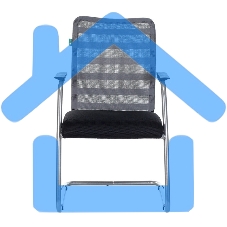 Кресло компьютерное Бюрократ CH-599AV/32G/TW-11 на полозьях, серый TW-32K03, сиденье черный TW-11