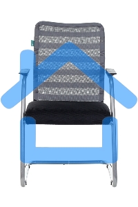 Кресло компьютерное Бюрократ CH-599AV/32G/TW-11 на полозьях, серый TW-32K03, сиденье черный TW-11