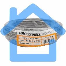 Кабель FTP PROconnect 4PR 24AWG, CCA, CAT5e, PVC, серый, бухта 25 м