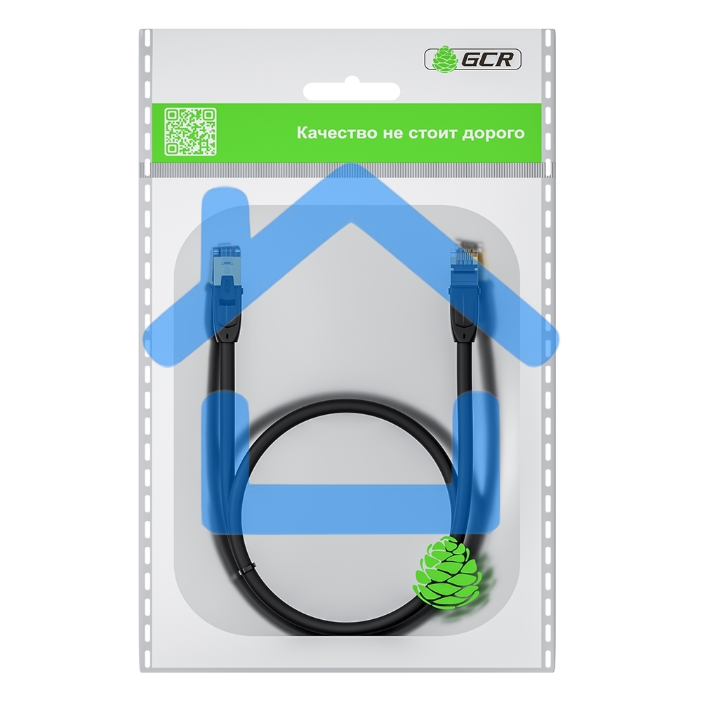 Патч-корд GCR PROF прямой 3.0m, FTP медь кат.6, позолоч. контакты и коннектор, 25 AWG, Deluxe ethernet high speed 10 Gbит/с, RJ45, T568B, GCR-52550
