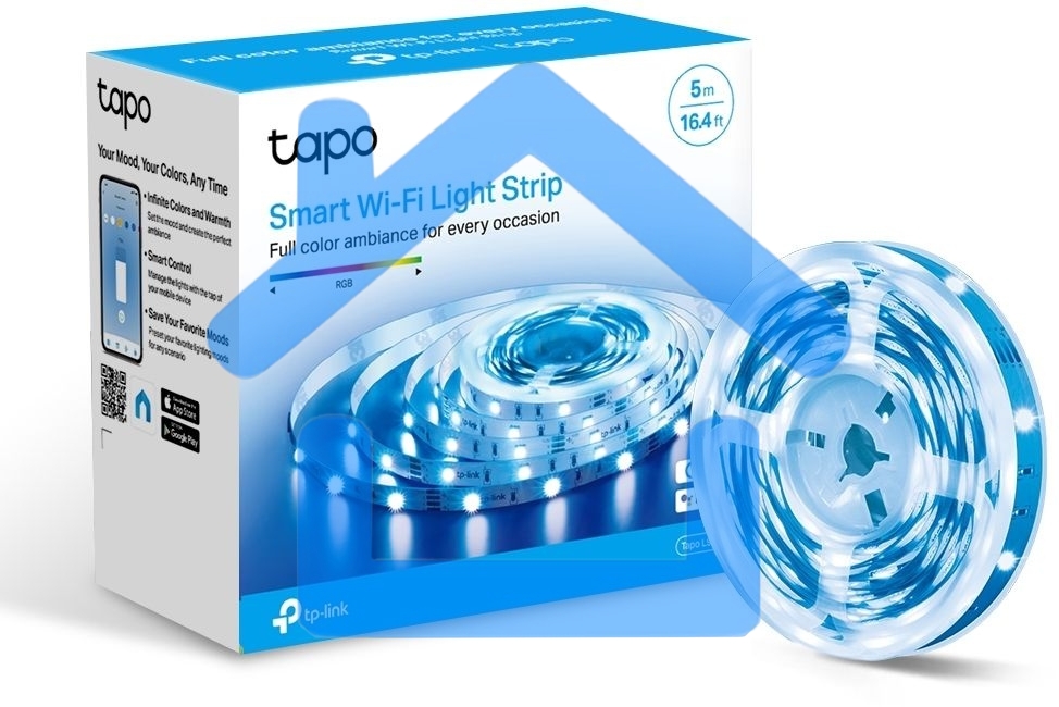Лента светодиодная умная Wi-Fi Tapo Smart Light Strip 5m, cut to size every 10cm, one adapter, one controller