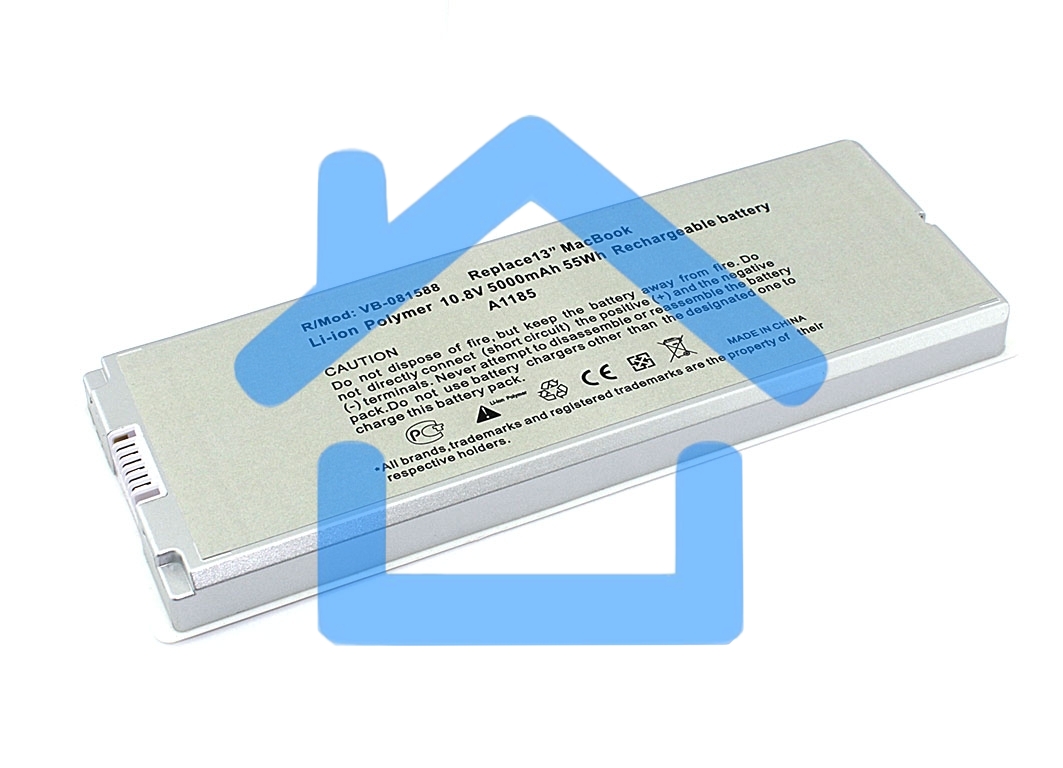 Аккумуляторная батарея для ноутбука Apple MacBook A1185 55Wh белая OEM