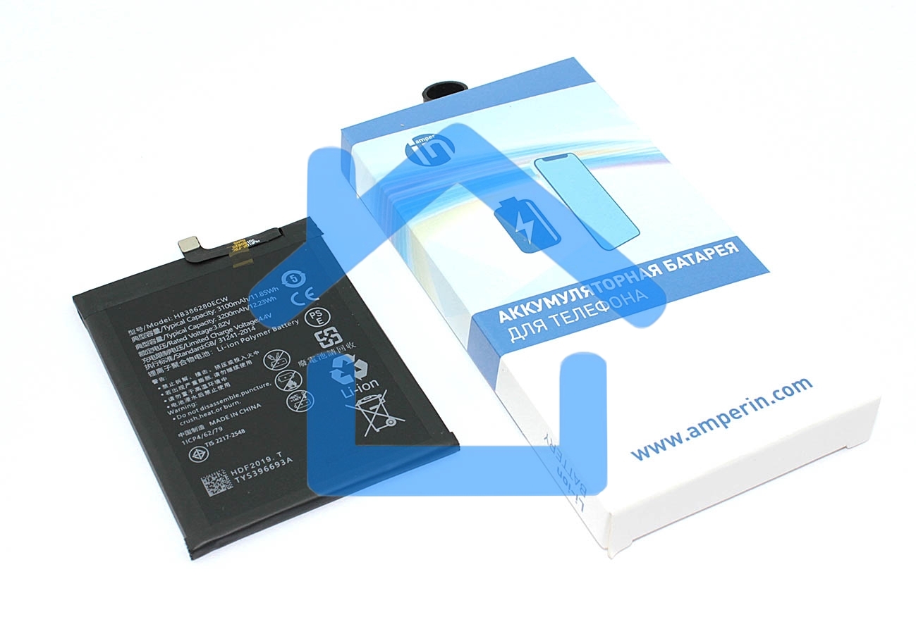 Аккумуляторная батарея Amperin для Huawei Honor 9 3100mAh 3,82V (HB386280ECW)
