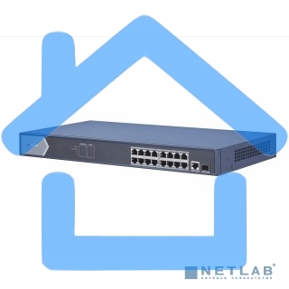 Коммутатор 16PORT 1000M POE DS-3E0518P-E/M HIKVISION с грозозащитой 6кВ