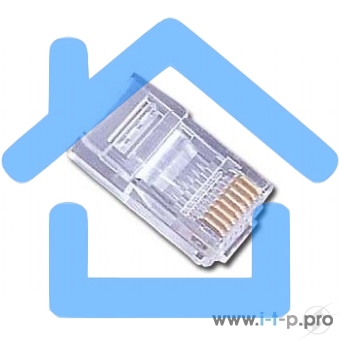 Вилка RJ-45 (8P8C) PLUG3UP6/10 универсальная кат.5e, контакты 6 микродюймов