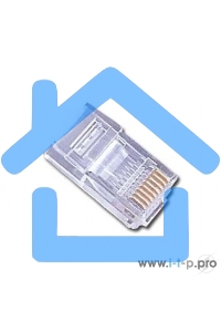 Вилка RJ-45 (8P8C) PLUG3UP6/10 универсальная кат.5e, контакты 6 микродюймов