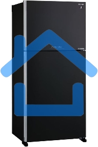 Холодильник Sharp SJ-XG60PMBK черный двухкамерный 422/178 л морозилка сверху, No Frost