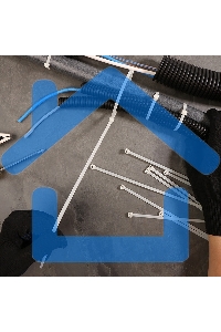 Хомут-стяжка кабельная нейлоновая Rexant 400 x4,8 мм, белая, упаковка 100 шт.