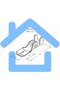 Клемма плоская штекер 6.3 мм 0,5-1.5 мм² (РП-п 1.5-(6.3) L = 20 мм) Rexant