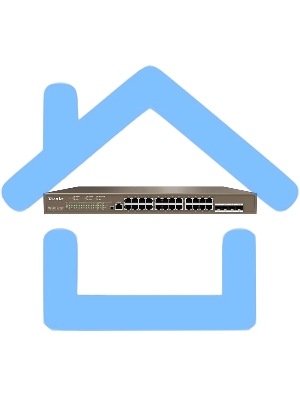 Коммутатор Tenda TEG5328P-24-410W 24PORT 1000M POE 4SFP