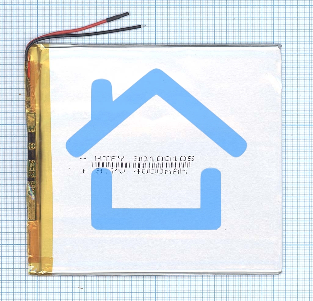 Аккумулятор Li-Pol (батарея) 3*100*105мм 2pin 3.7V/4000mAh