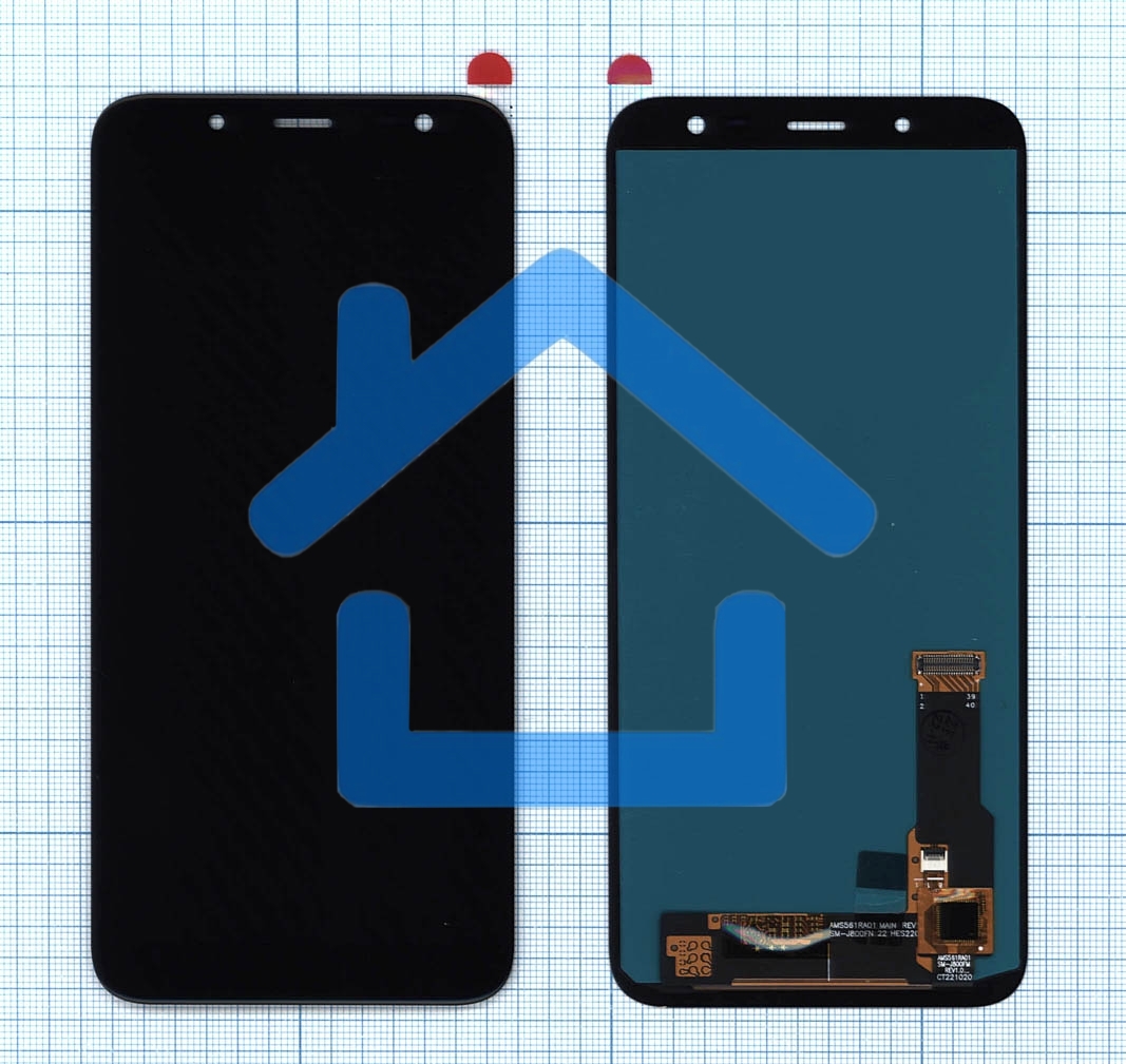 Дисплей для Samsung Galaxy J6 2018 SM-J600F в сборе с тачскрином (OLED) черный