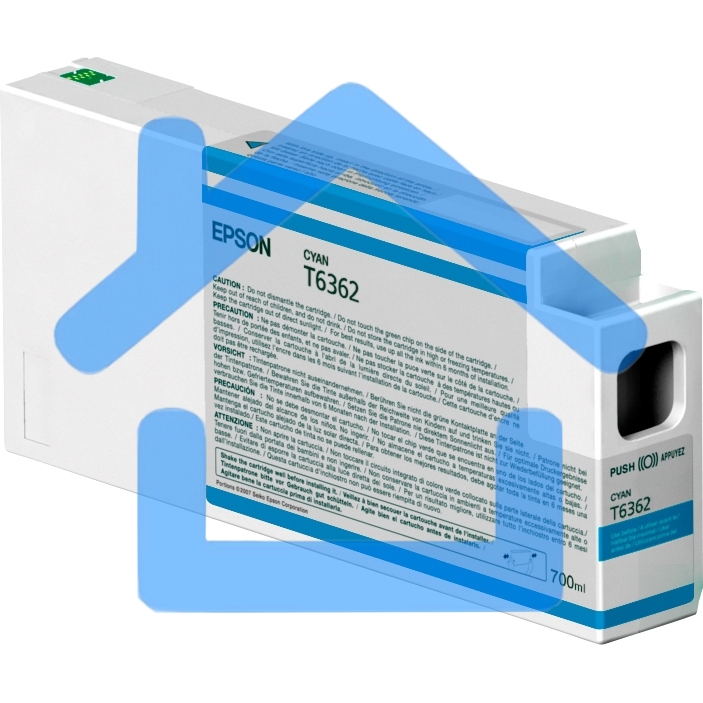 Картридж струйный Epson C13T636200 голубой (700 мл) для Stylus 7700, 7890, 7900, 9700, 9890, 9900, WT7900