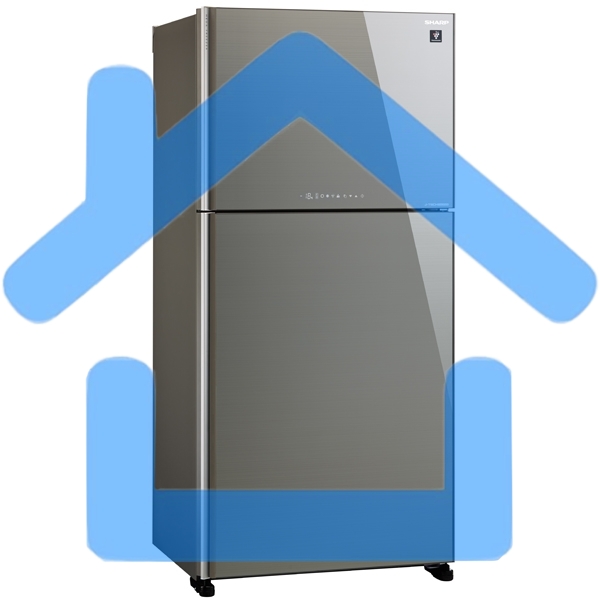 Холодильник Sharp SJ-XG60PGSL серебристый двухкамерный 422/178 л морозилка сверху, No Frost