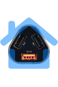 Автомобильное зарядное устройство ACD ACD-C233-X3B черный 23Вт, 3xUSB 1QC+2Smart, 3.6~12В, 3А RTL