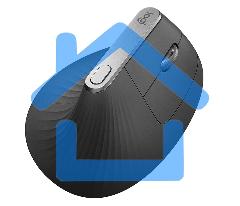 Мышь беспроводная/проводная Logitech MX Vertical графитовый, 4000 dpi, радиоканал, Bluetooth, USB, кнопки - 6