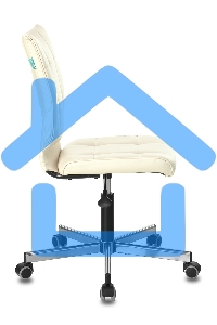 Кресло компьютерное Бюрократ CH-330M/BEIGE бежевый, искусственная кожа, крестовина металл, без подлокотников