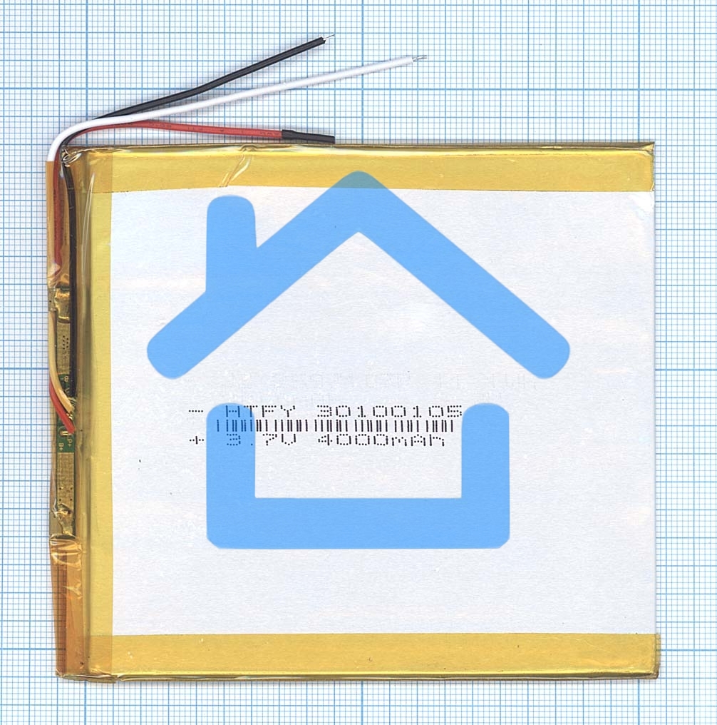 Аккумулятор Li-Pol (батарея) 3*100*105мм 3pin 3.7V/4000mAh