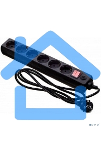 Сетевой фильтр Buro 600SH-16-1.8-B 1.8м (6 розеток) черный (коробка)