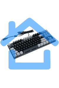 Проводная механическая клавиатура Gembird KB-G600-1, 87кл, Rainbow, коричн.свитчи, 1.8м, черная