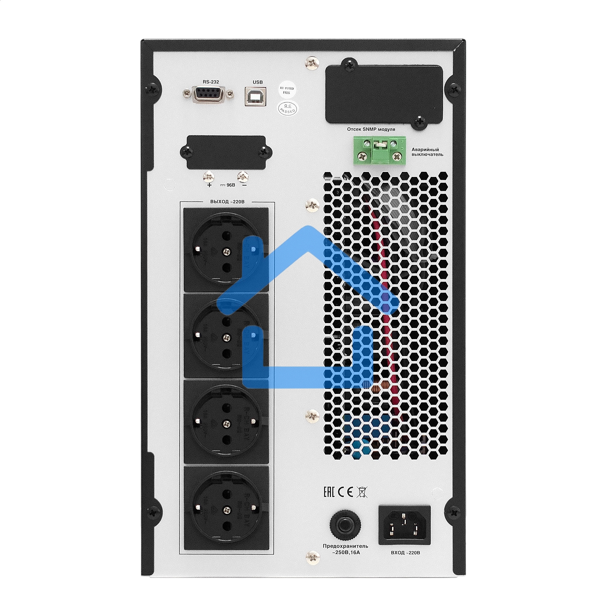 Источник бесперебойного питания On-line ExeGate PowerExpert TL-2000.72V.LCD.AVR.4SH.USB.RS232.SNMP 2000VA/2000W, On-Line, PF=1, LCD, 4*Schuko, RS232, USB, SNMP-slot, встроенные батареи 12V 7.2Ah- 6шт, возможность подключения до 4 внешних батарейных блоков