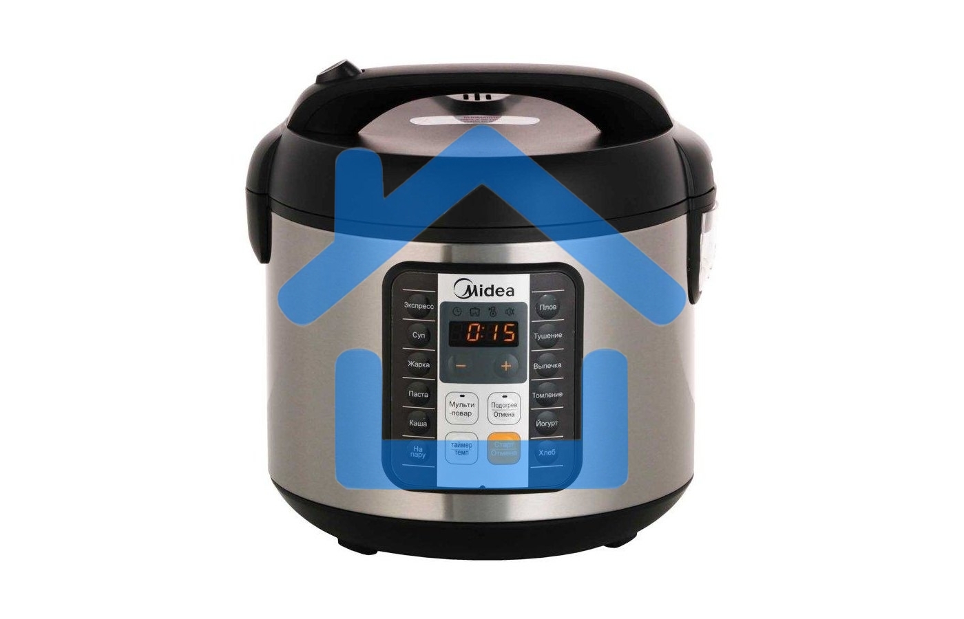 Мультиварка Midea MPC-6032 Мощность 850 Вт, Емкость чаши 5 литров, 11 автоматических программ, Режим МУЛЬТИПОВАР, автоподогрев, Сенсорное управление, Таймер на 24 часа, Съемная чаша, Книга на 80 рецептов в подарок, Набор принадлежностей в комплект