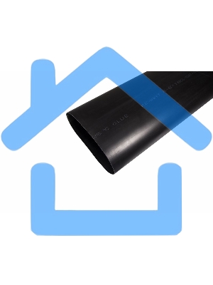 Термоусаживаемая трубка клеевая Rexant 180,0/58,0 мм, (3-4:1) черная, упаковка 1 м