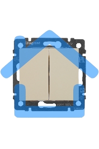 Электроустановочные изделия Legrand Legrand 774305 Выключатель Valena двухклавишный 10 AX(слоновая кость)