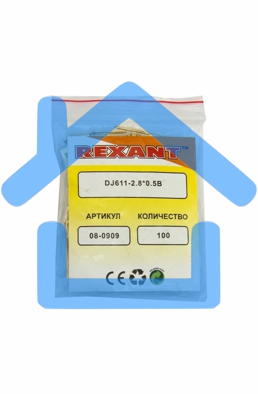 Клемма плоская штекер 2.8 мм 0,5-1.5 мм² (РП-п 1.5-(2.8)) Rexant