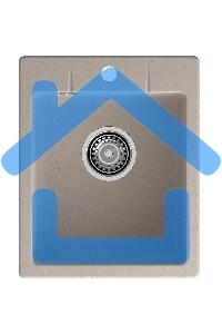 Мойка GRANFEST URBAN 240 1-чаша 400*490мм, монтаж: врезной, материал: кварц, песочный