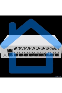 Коммутатор MikroTik Cloud Router Switch CRS310-1G-5S-4S+IN with 800 MHz CPU, 256 MB RAM, 4xSFP+, 5xSFP cages, 1xGbit LAN port, RouterOS L5, desktop case, rackmount ears, PSU