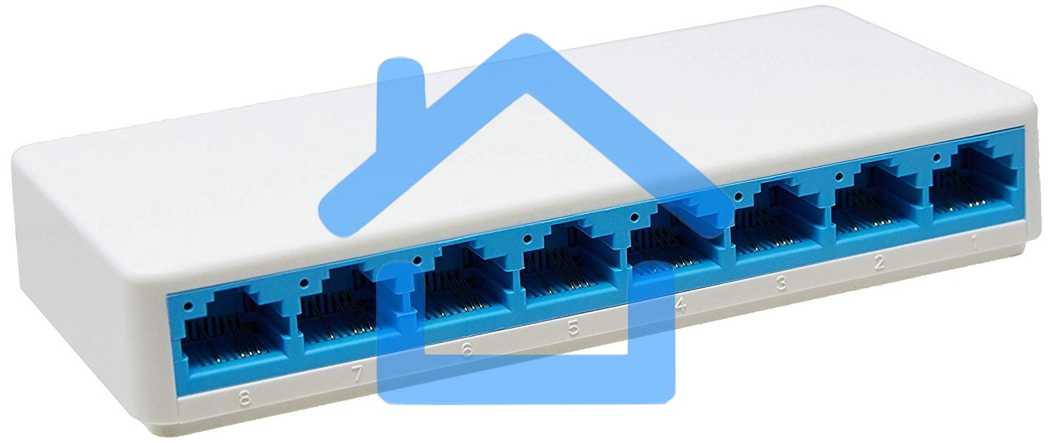 Коммутатор Mercusys MS108, 8 портов Ethernet 100 Мбит/с