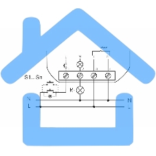Реле импульсное BIS-402 (для установки в монтажную коробку 230В 8А 1Z IP40) F&F EA01.005.002