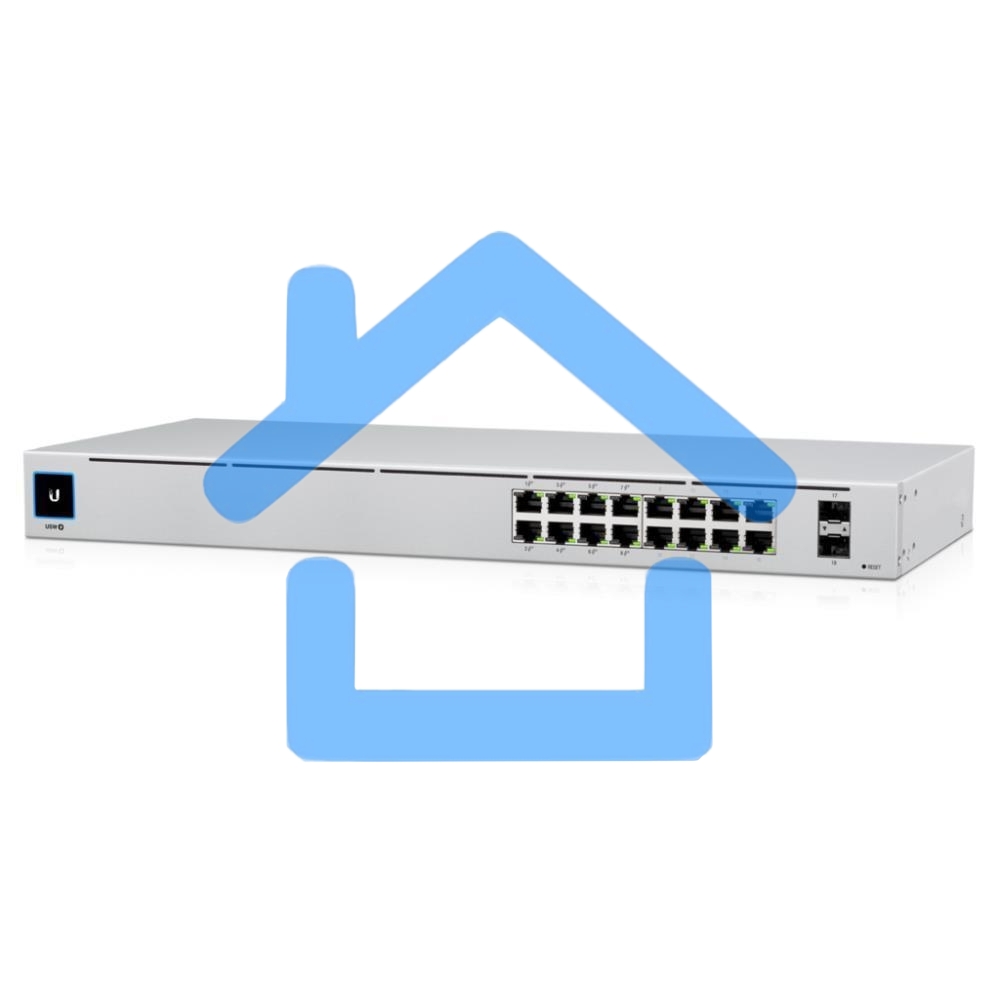 Коммутатор Ubiquiti UniFi USW-16-POE 2SFP 8PoE+ 42W управляемый