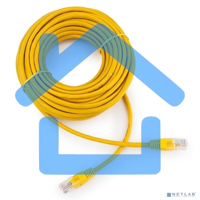 Патч-корд медный UTP Cablexpert PP10-15M/Y кат.5e, 15м, литой, многожильный (желтый)