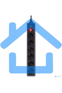 Сетевой фильтр Buro 600SH-16-1.8-B 1.8м (6 розеток) черный (коробка)