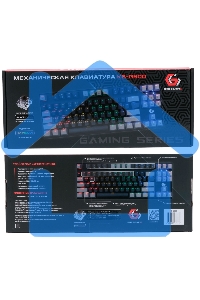 Проводная механическая клавиатура Gembird KB-G600-1, 87кл, Rainbow, коричн.свитчи, 1.8м, черная