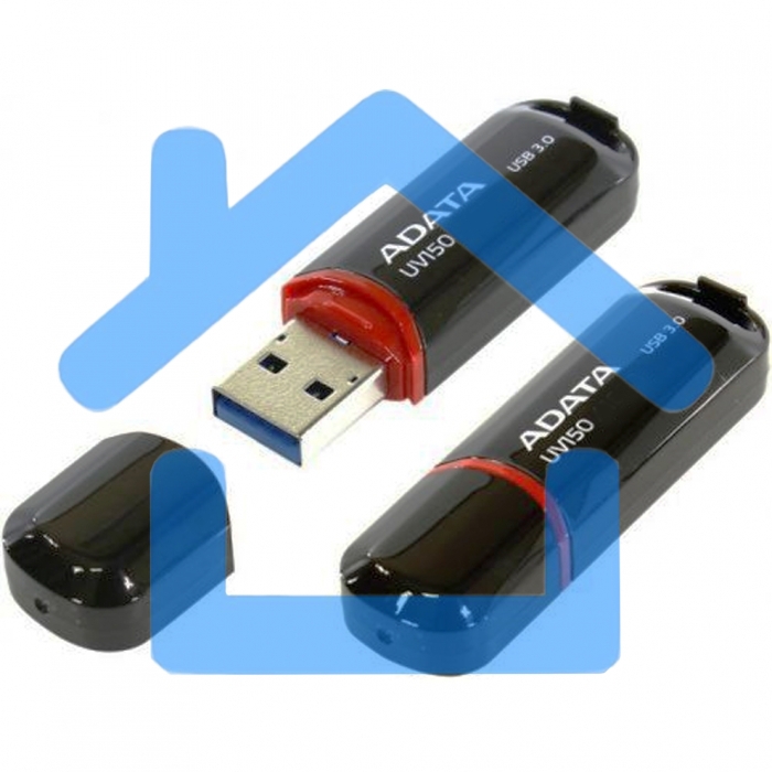 Флешка USB ADATA UV150 (AUV150-128G-RBK), 128Gb, USB 3.0, R/W 100/30, черный
