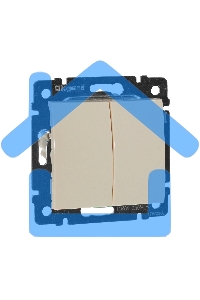 Электроустановочные изделия Legrand Legrand 774305 Выключатель Valena двухклавишный 10 AX(слоновая кость)
