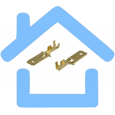 Клемма плоская штекер 6.3 мм 0,5-1.5 мм² (РП-п 1.5-(6.3) L = 25,5 мм) Rexant