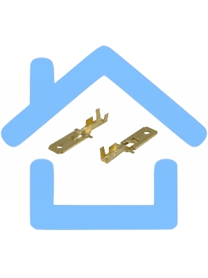 Клемма плоская штекер 6.3 мм 0,5-1.5 мм² (РП-п 1.5-(6.3) L = 25,5 мм) Rexant
