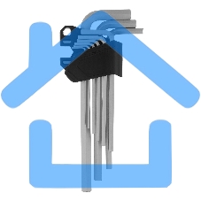 Набор ключей имбусовых Сибртех HEX, 1,5-10 мм, CrV, 9 шт., удлиненные