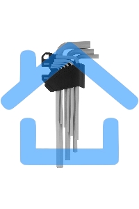 Набор ключей имбусовых Сибртех HEX, 1,5-10 мм, CrV, 9 шт., удлиненные