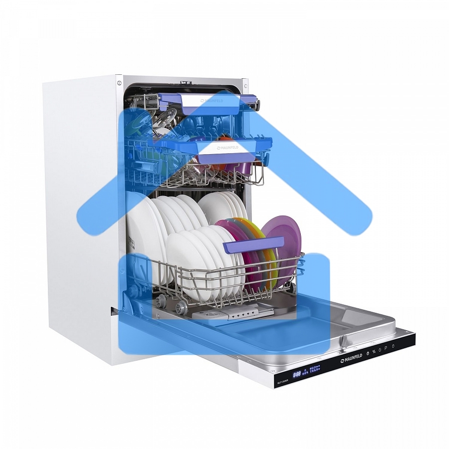 Встраиваемая посудомоечная машина Maunfeld MLP-08IMR, черный, 44.5 см, 10 компл., 47 дБ, класс A++