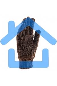 Перчатки трикотажные, двойные, полушерстяные, с ПВХ покрытием, Россия Сибртех