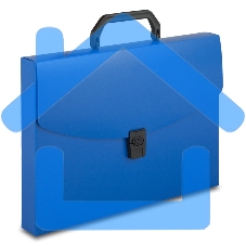 Папка-портфель Бюрократ -BPP01BLUE 1 отделение, A4, пластик, 0.7мм, синий