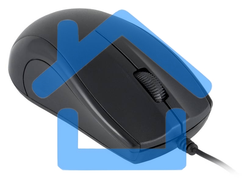 Мышь проводная Oklick 185M черный, 1200 dpi, USB, кнопки - 3