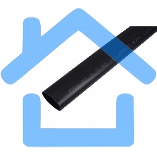 Термоусаживаемая трубка клеевая Rexant 55,0/16,0 мм, (3-4:1), черная, упаковка 2 шт. по 1 м